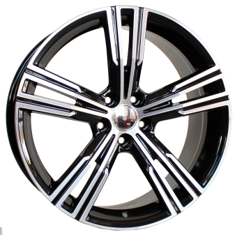 Alu kola Racing Line FE184, 18x8 5x108 ET42, černá + leštění