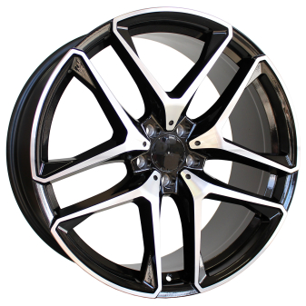 Alu kola Racing Line FE247, 21x11 5x112 ET49, černá + leštění (zátěžová)