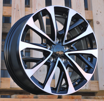 Alu kola Racing Line H3320F, 17x7.5 5x114.3 ET40, černá + leštění