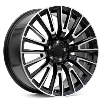 Alu kola Racing Line H3420F, 20x9.5 5x112 ET43, černá + leštění (zátěžová)