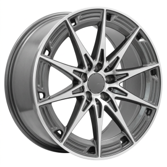 Alu kola Racing Line H3500F, 19x9.5 5x112 ET43, šedivá + leštění