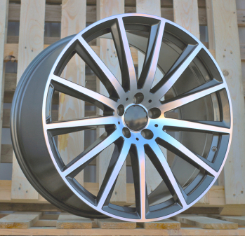 Alu kola Racing Line H3524F, 21x11 5x112 ET42, šedivá + leštění (zátěžová)