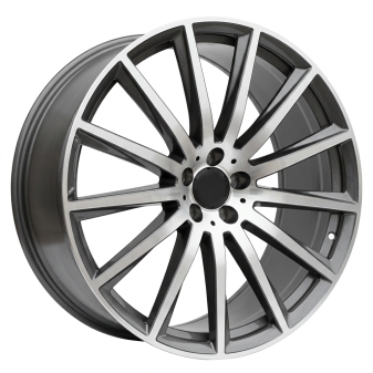 Alu kola Racing Line H3524F, 22x11.5 5x112 ET47, šedivá + leštění (zátěžová)