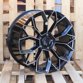 Alu kola Racing Line H5083, 21x10 5x130 ET50, černá + leštění