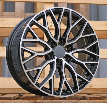 Alu kola Racing Line HF2125, 18x8 6x120 ET50, černá + leštění (zátěžová)
