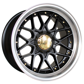Alu kola Haxer HX025, 18x8 10x120 ET30, černá matná + leštěný límec