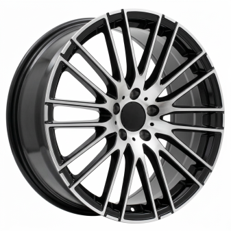 Alu kola Racing Line I0341, 19x8.5 5x112 ET35.5, černá + leštění (zátěžová)