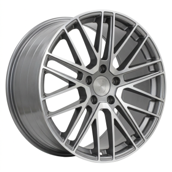 Alu kola Racing Line I0375, 21x11.5 5x130 ET67, šedivá + leštění (zátěžová)