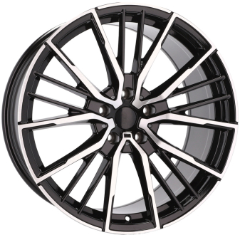 Alu kola Racing Line I5498, 20x9.5 5x120 ET38, černá + leštění (zátěžová)