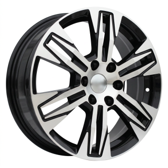 Alu kola Racing Line IN3606F, 17x6.5 6x120 ET50, černá + leštění (zátěžová)