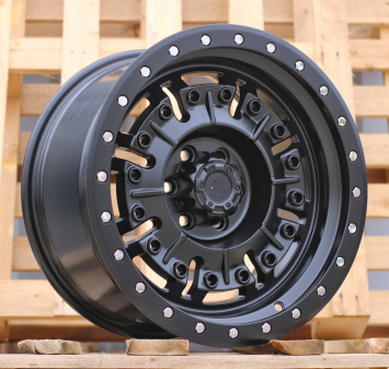 Alu kola Racing Line JT250, 17x9 6x139.7 ET, černá + leštění