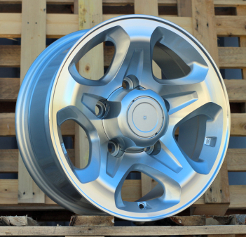 Alu kola Racing Line JT296, 16x7 5x150 ET, stříbrná + leštění