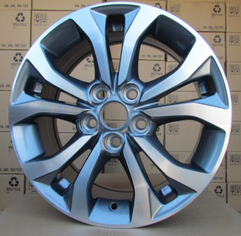 Alu kola Racing Line L1536, 15x6 5x105 ET38, šedivá + leštění