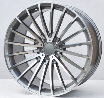 Alu kola Racing Line MR532, 22x9 5x112 ET32, šedivá + leštění (zátěžová)