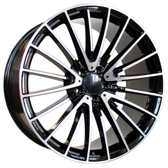 Alu kola Racing Line MR532, 19x8.5 5x112 ET38, černá + leštění (zátěžová)