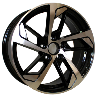 Alu kola Racing Line XE139, 19x8.5 5x112 ET35, černá + leštění