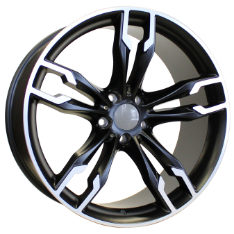 Alu kola Racing Line XE169, 20x8.5 5x120 ET35, černá matná + leštění