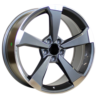 Alu kola Racing Line XE351, 18x8 5x112 ET40, šedivá + leštění