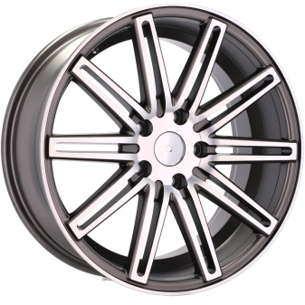 Alu kola Racing Line XF158, 18x9 5x120 ET35, šedivá matná + leštění