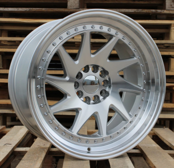 Alu kola Racing Line XFA39, 20x9.5 5x120 ET25, stříbrná + leštěný límec