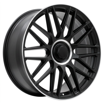 Alu kola Racing Line Y0207, 21x11 5x112 ET42, černá matná + leštěný límec (zátěžová)