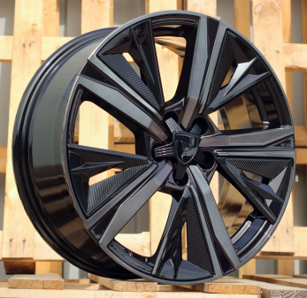 Alu kola Racing Line Y1187, 18x7.5 5x108 ET44, černá + tmavé leštění