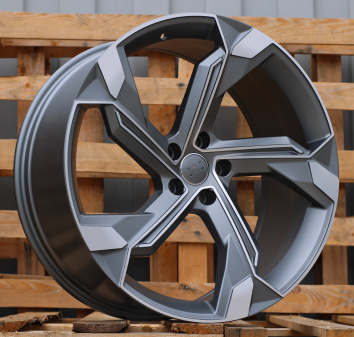 Alu kola Racing Line Y1201, 19x8.5 5x112 ET34, šedivá + leštění