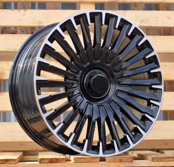 Alu kola Racing Line YF0425, 20x8.5 5x112 ET33, černá + leštění (zátěžová)