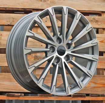 Alu kola Racing Line YF0446, 18x8 5x112 ET45, šedivá + leštění