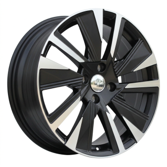 Alu kola Racing Line YF1152, 18x7 4x108 ET35, černá matná + leštění