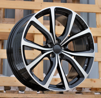Alu kola Racing Line YF5708, 20x8.5 5x108 ET45, černá + leštění (zátěžová)