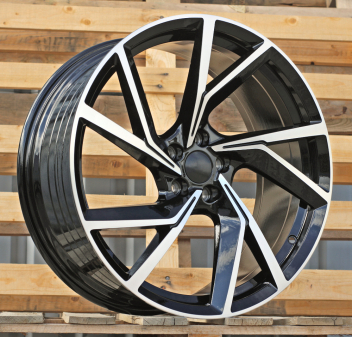 Alu kola Racing Line YF5709, 20x8.5 5x108 ET40, černá + leštění (zátěžová)