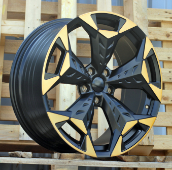 Alu kola Racing Line YF5717, 18x8 5x112 ET38, černá matná + měděná barva leštění