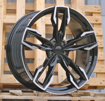 Alu kola Racing Line YF5718, 20x9.5 5x112 ET43, černá + leštění (zátěžová)