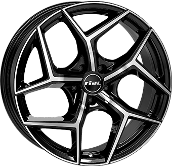 Alu kola RIAL SALENTO, 18x8 5x108 ET45, černá lesklá + leštění
