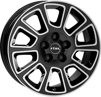 Alu kola RIAL TRANSPORTER 2, 18x7.5 5x160 ET50, černá lesklá + leštění (zátěžová)