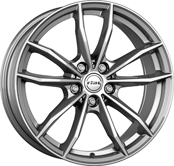 Alu kola RIAL X12, 18x7.5 5x112 ET46, šedivá lesklá