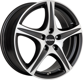 Alu kola RONAL R56, 17x7 5x112 ET45, černá matná + leštění