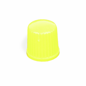 Ventilová čepička plastová žlutá nízká