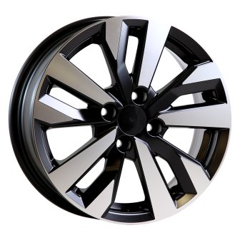 Alu kola AGT 15195, 15x6 4x100 ET35, černá matná + leštění
