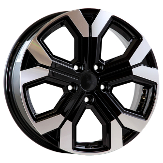 Alu kola AGT 16260, 16x6.5 5x108 ET40, černá + leštěný límec