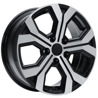 Alu kola AGT 16260, 16x6.5 5x114.3 ET40, černá + leštění