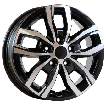 Alu kola AGT 16275, 16x6 5x118 ET68, černá + leštění (zátěžová)