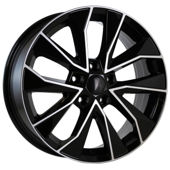 Alu kola AGT 17129, 17x7 5x114.3 ET43.5, černá + leštění