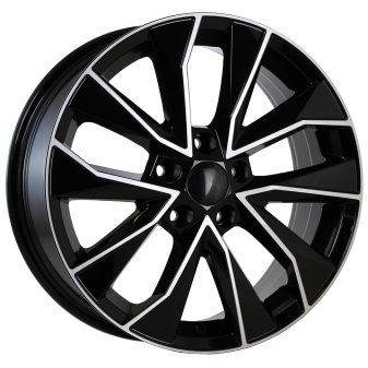 Alu kola AGT 17129, 17x7 5x114.3 ET50, černá + leštění