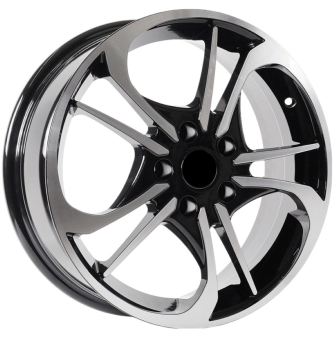 Alu kola AGT 17253, 17x6.5 5x114.3 ET50, černá + leštění