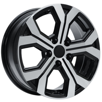 Alu kola AGT 17260, 17x6.5 5x114.3 ET40, černá + leštění