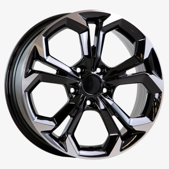 Alu kola AGT 17262, 17x7 5x114.3 ET40, černá + leštění