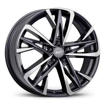 Alu kola AGT 20210, 20x8 5x114.3 ET30, šedivá matná + leštění