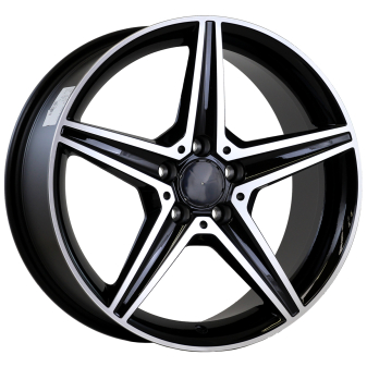 Alu kola Arceo DY1718, 18x8 5x112 ET43, černá + leštění